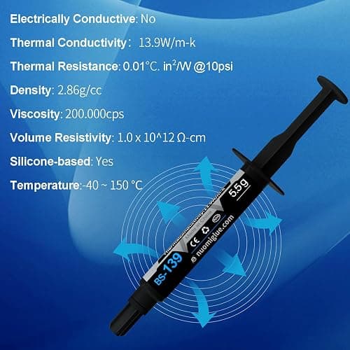BSFF Thermal Paste, 5.5g with Toolkit CPU Paste Thermal Compound Paste Heatsink for IC/Processor/CPU/All Coolers, Carbon Based High Performance thumbnail 2