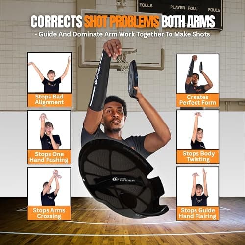 The Ringer Hoops Basketball Training Equipment and Basketball Shooting Aid - Basketball Shot Trainer and Basketball Drills Equipment - Become a Basketball Shooting Machine thumbnail 2