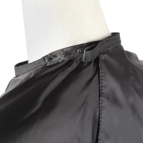 Omvoina Professional Hair Cutting Cape with Adjustable Snap Closure, Salon Barber Cape,Waterproof Hairdressing Salon Cape - 57" x 51"(Black) thumbnail 7