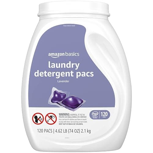 Amazon Basics Laundry Detergent Pacs, Lavender Scent, 120 Count (New Packaging) thumbnail 5