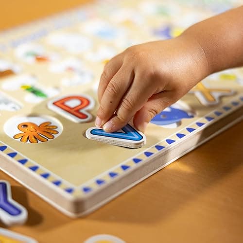 Melissa & Doug Wooden Alphabet Sound Puzzle - Wooden Puzzle with Sound Effects (26 pcs) - FSC Certified thumbnail 7
