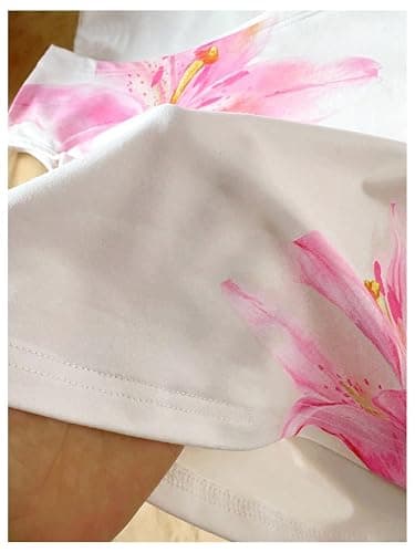 WDIRARA Girl's 3 Pack Floral Off The Shoulder T Shirts Cap Sleeve Tee Fitted Tops thumbnail 5