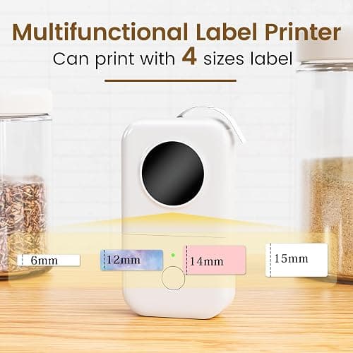 Phomemo D30 Mini Bluetooth Label Maker Machine Small Portable Label Printer | Small Lael Printer No Ink Wireless, Household & Classroom Essentials for Home, Office, School & Small Business thumbnail 3