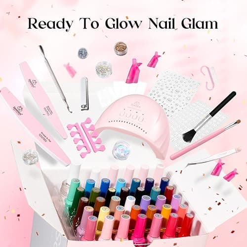 Beetles Gel Nail Polish Kit with U V Light -35 Colors Gel Polish Set 68 Pcs | One Color One Bottle Mood Mosaic Nail Kit with Top Base Coat Beauty Must Have DIY Salon Manicure Gifts for Women thumbnail 8