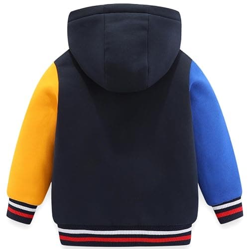 Bumeex Kids Boy's Girl's Sherpa Fleece Lined Jacket Spring Fall Winter Zip up Sweatshirt Hoodie 2-14Y(Toddler/Kid) thumbnail 3