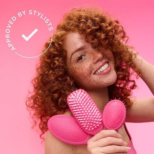 Wet Brush Original Detangler Hair Brush, Pink Frost - Ultra-Soft IntelliFlex Bristles - Detangling Brush Glides Through Tangles For All Hair Types (Wet Dry & Damaged Hair) - Women & Men thumbnail 9