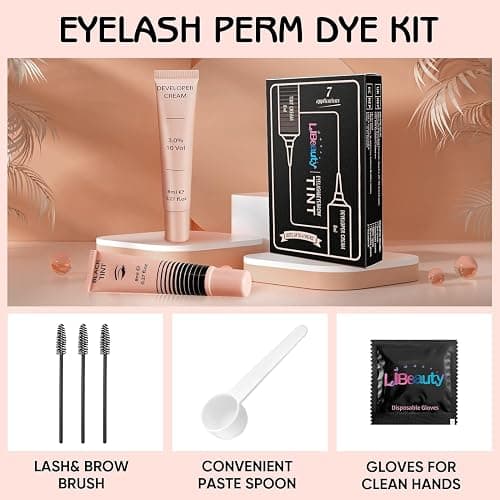 Libeauty Eyelash Tint Kit Instant Eyebrow Black Dye Hair Colour Kit Voluminous Tinting for Lash and Brow Perfect Partner for Lash Perm/Lift/Lamination Treatment thumbnail 7