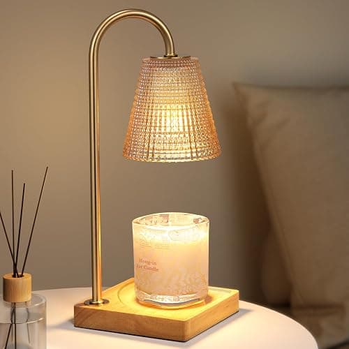 Amber Candle Warmer Lamp-Dimmable Candle Lamp with Timer, Christmas Birthday Gifts for Women, House Warming Gifts for New Home Bedroom Decor, Vintage Wax Warmer for Scented Wax - Image 1
