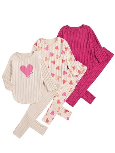 VARMILO Toddler Girl Clothes Sets Fall Warm Sweatshirt Pants Long Sleeve Winter Outfits Size 2-8 Years - Image 1