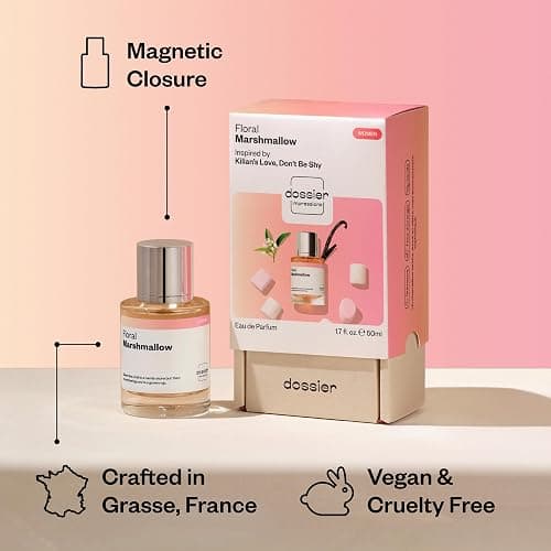 Dossier - Floral Marshmallow - Inspired by Love, Don't Be Shy - Women EDP | 1.7 fl oz (50ml) - Marshmallow Perfume - Floral Marshmallow Eau de Parfum for Women - Marshmallow Body Oil, Long-Lasting thumbnail 5