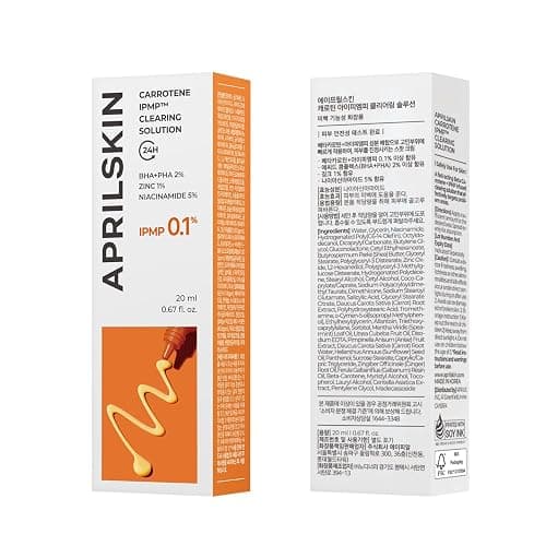 APRILSKIN Carrotene IPMP™ Clearing Solution || Quickly soothes troubled areas and helps clear blemishes | Formulated with BHA, AHA, Niacinamide & Zinc Oxide | Vegan, Cruelty-Free (0.67fl.oz.) thumbnail 10