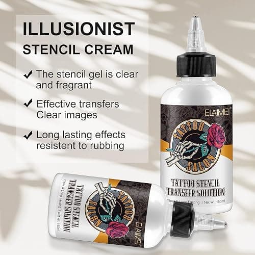 Tattoo Stencil Transfer Gel Solution, 150ml Professional Tattoo Stencil gel Fresh Stuff Stencil Transfer Cream Gel for Tattooing Tranfer Paper Machine Soap tattoo Supplies - Clear & Long-Lasting thumbnail 2