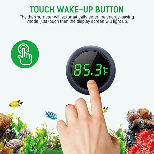 PAIZOO Fish Tank Digital Thermometer Accurate LED Display to ±0.9°F Tank Thermometer Aquarium Temperature Measurement Suitable for Fish, Axolotl, Turtle or Aquatic thumbnail 4