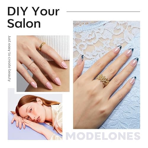 Modelones Short Almond Fake Nail Tips - 510Pcs Gel Tips Pre-shaped Half Matte Full Cover Clear Acrylic Gel Kit False Press on Nails for Extension DIY Salon 15Sizes thumbnail 3