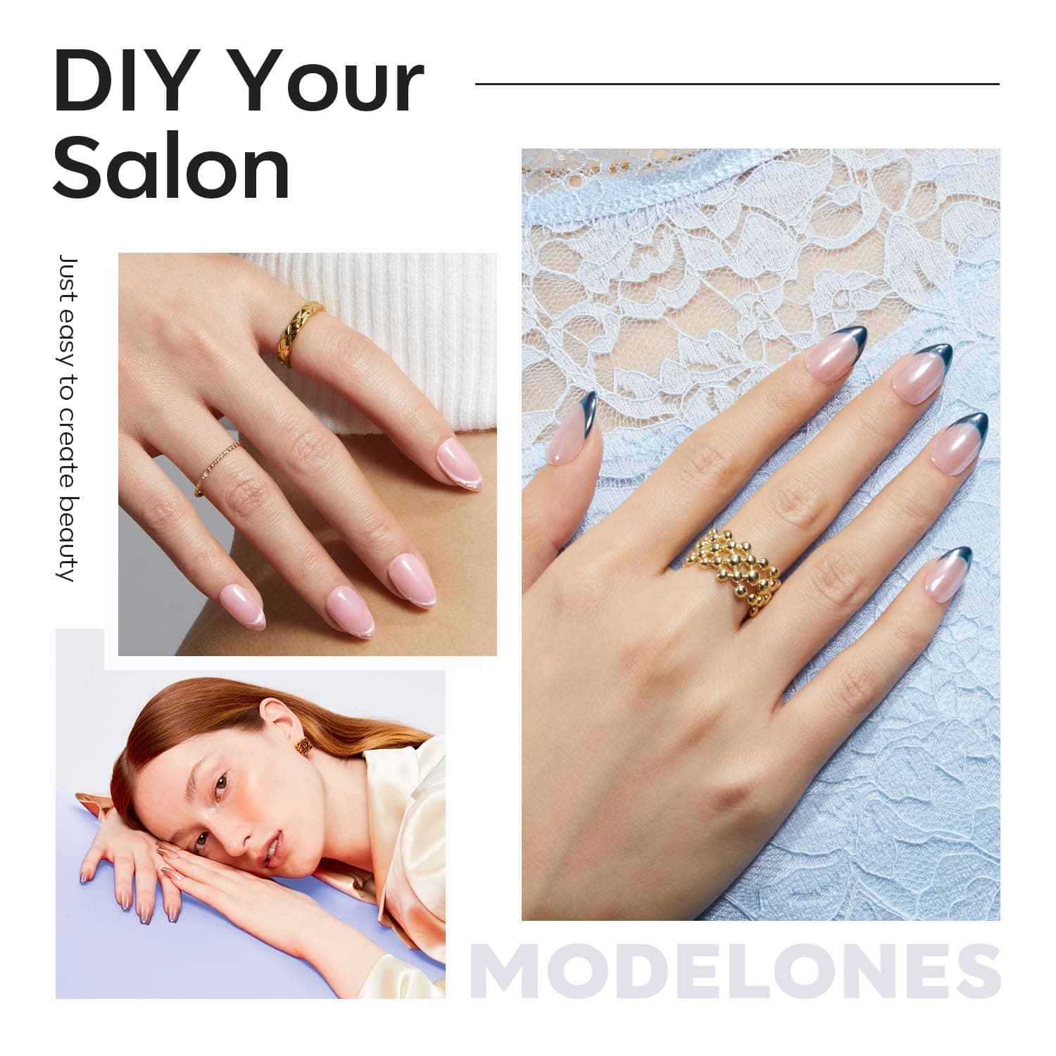 Modelones Short Almond Fake Nail Tips - 510Pcs Gel Tips Pre-shaped Half Matte Full Cover Clear Acrylic Gel Kit False Press on Nails for Extension DIY Salon 15Sizes thumbnail 3