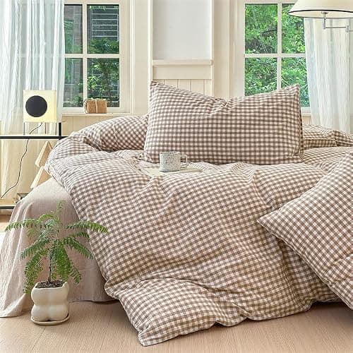 Brown Gingham Duvet Cover thumbnail 4