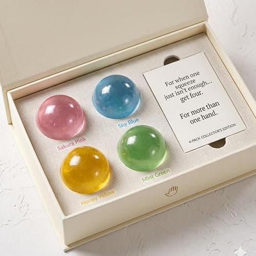 2 Pack Coconut Oil Squishy - Coconut Oil Stress Ball, Handmade Malleable Clear Jelly Bubblegum Texture Coconut Oil Squish (Blue+Pink) thumbnail 2