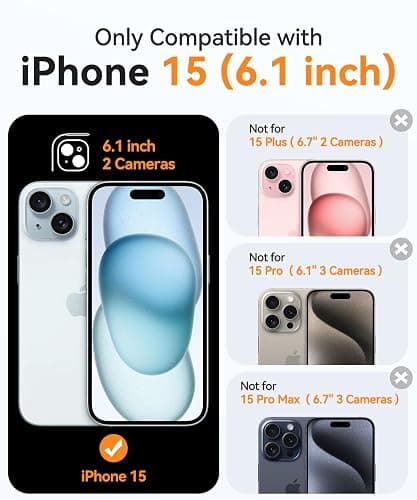 CANSHN Magnetic for iPhone 15 Case, Upgraded [Full Camera Protection] [Compatible with Magsafe] [Translucent Matte] Shockproof Protective Phone Case for iPhone 15 6.1" - Pink thumbnail 2