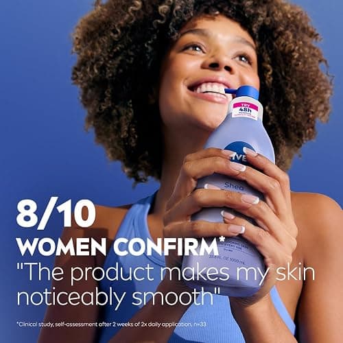 NIVEA Shea Nourish Body Lotion with Shea Butter & Hyaluronic Acid, 33.8 Oz thumbnail 7