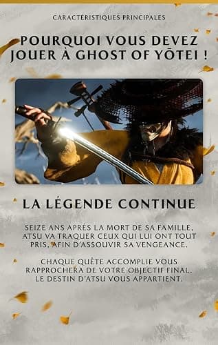 Sony, Ghost of Yotei PS5, Jeu action-aventure, Édition Standard, Version Physique avec CD, En Français, 1 joueur, PEGI 18, Pour PlayStation 5 thumbnail 3