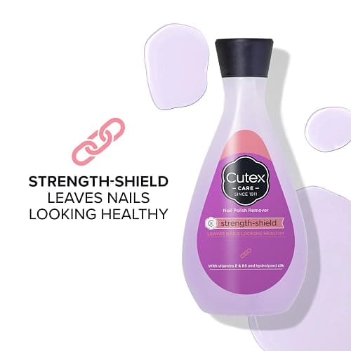 Cutex Strength Shield Nail Polish Remover, Leaves Fingernails & Toenails Looking Healthy, Contains Vitamins E, B5 & Hydrolyzed Silk, 6.7 fl oz thumbnail 3