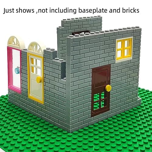 110 Pieces Doors,Windows,Fencesand Light for MOC Creative Building BlockToys Set Street House Decoration Compatible with Classic Brick for Kids Age 6 8 10 12 Years thumbnail 7