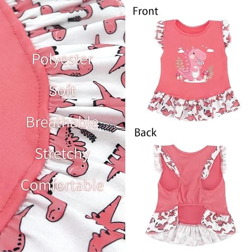 XPUDAC 4 Pack Dog Dresses Cute Printed Puppy Clothes for Small Dogs Girl Chihuahua Doggie Outfits Tank Top Vest Dresses Cat Apparel,Medium(Chest-17.6") thumbnail 5