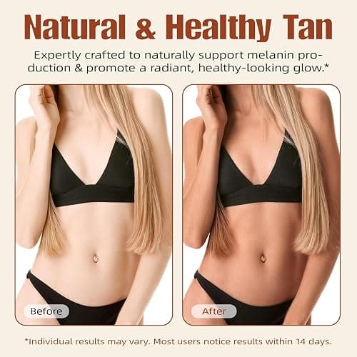 Sunless Tanning Drops to Drink | Oral Drinkable Sunless Tanning Drops for Natural Glow | Safe & Long-Lasting Enhances Natural Tan | for All Skin Types thumbnail 3