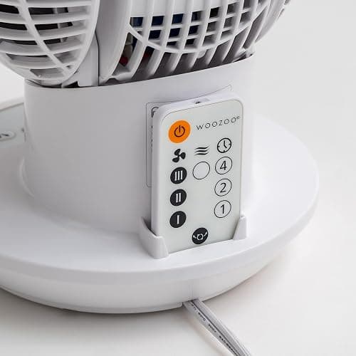 IRIS USA WOOZOO Air Circulator Fan with Remote, Oscillation, 3 Speeds, 52ft Max Air Distance, Adjustable Tilt, Quiet Motor, Small Fan for Bedroom, Office, Dorm, White thumbnail 5