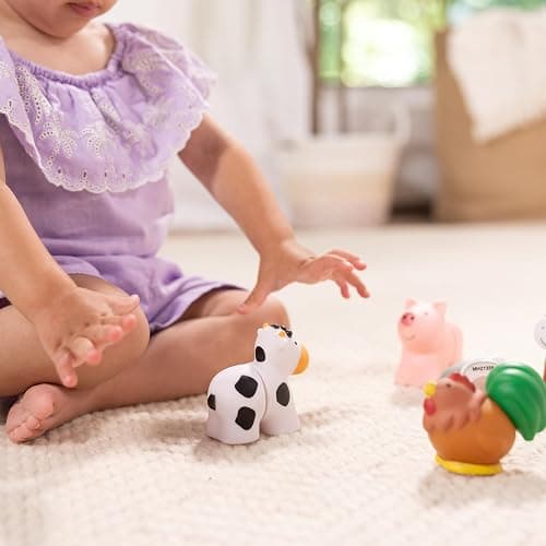 Melissa & Doug Pop Blocs Farm Animals Educational Baby Toy - 10 Linkable Pieces thumbnail 2