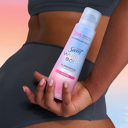 Secret Whole Body Deodorant for Women, Rosewater Scent, Aluminum Free Deodorant Spray, 72 HR Odor Protection, 3.5 oz thumbnail 8