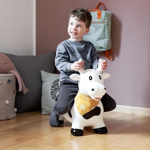 Kindsgut Bouncy Animal Hopper Cow for Children, Designed in Germany, Playful and Modern Colors, air Pump Included, Indoors and Outdoors thumbnail 2
