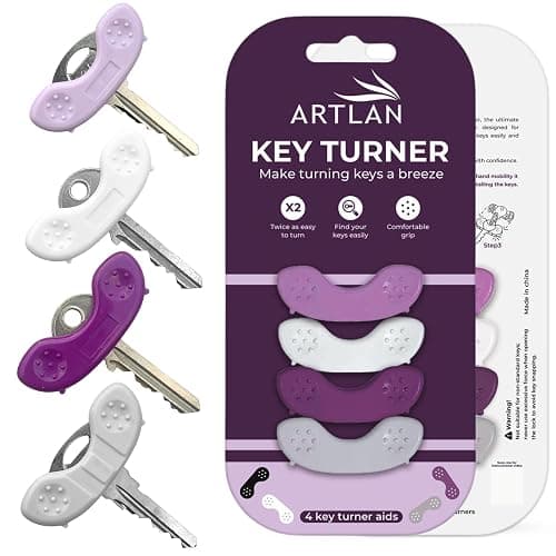 Keywing Key Turner Aids 4-Pack - Ergonomic Key Holder for Arthritis, Elderly, and Weak Hands | Easy Grip | Mobility Aids for Yale-Style Keys - Image 1