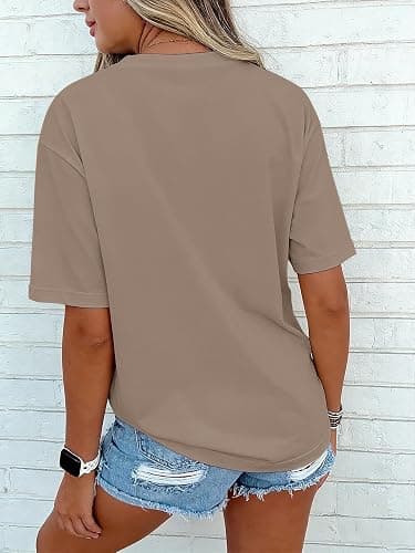 Oversized Tshirts for Women Summer Graphic Tees Casual Short Sleeve Tops | Summer Loose Casual Tee Workout Tops, Vintage Floral Shirts, Soft Baggy T Shirts, Crewneck Basic Tops thumbnail 4
