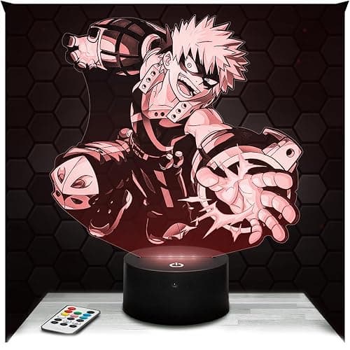 Lampephoto.fr - Katsuki Bakugo 3D Lamp, Gift Idea for Teens, Katsuki Bakugo Manga Accessory, Animated Drawings, Teen Boy's Room Decor, Desk Decoration, Christmas, Gift Idea for Teens, Gifts TOP - Image 1