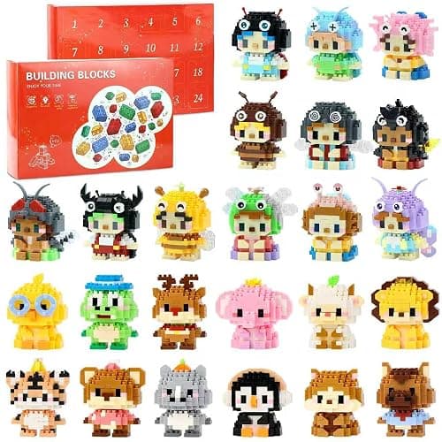 DBPBToU Advent Calendar 2025 Kids Mini Building Blocks, 24 Days Small Advent Calendars Toys Fillers Christmas Calendar Countdown for Kids 6+ (Animals and Insects) - Image 1