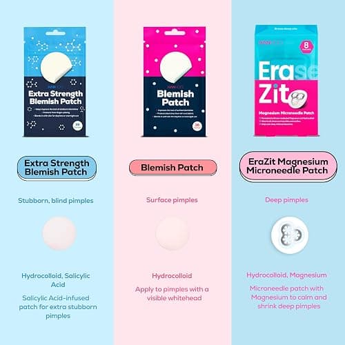 Hanhoo Extra Strength Blemish Patch Bundle, Salicylic Acid Pimple Patches, Shrinks Stubborn Pimples, Conceals Zits, Absorbs Fluid, Invisible Pimple Patches, Korean Skincare (Pack of 3, 108, Count) thumbnail 9