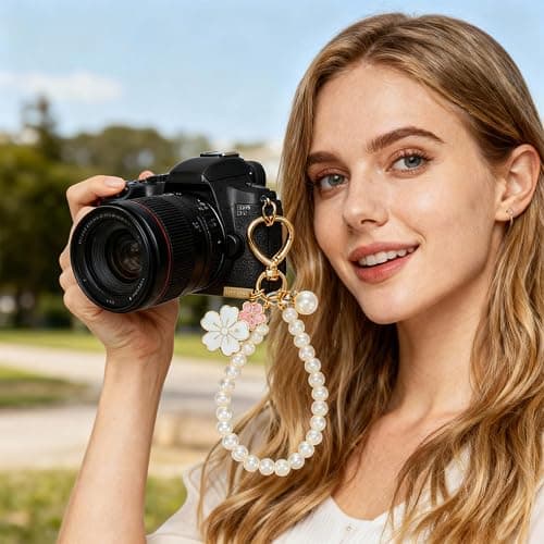 PEOVLVN 3 Pcs Cute Keychains for Women, Flowers Charms Car Key Chain Pearl Keychain Wristlet Keyring Gifts for Women Girls Purse Bag Backpack Accessories thumbnail 5