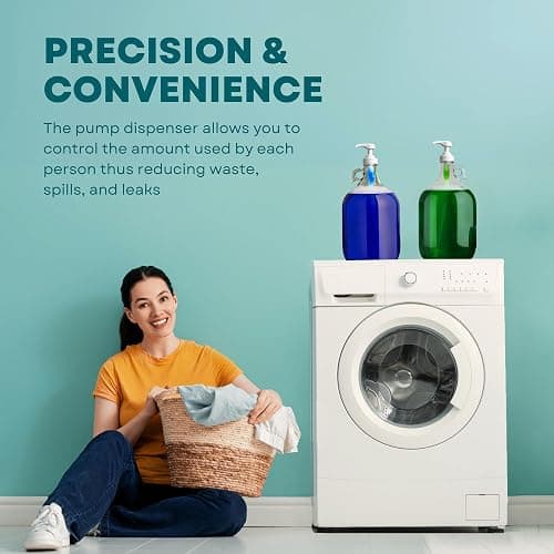 Gallon Pump Dispenser - for Plastic or Glass Bottles – Heavy-Duty Leak Proof for Commercial and Household Use - Plastic Pump for Gallon Jug – Non-BPA Plastic (Pack of 2) thumbnail 4