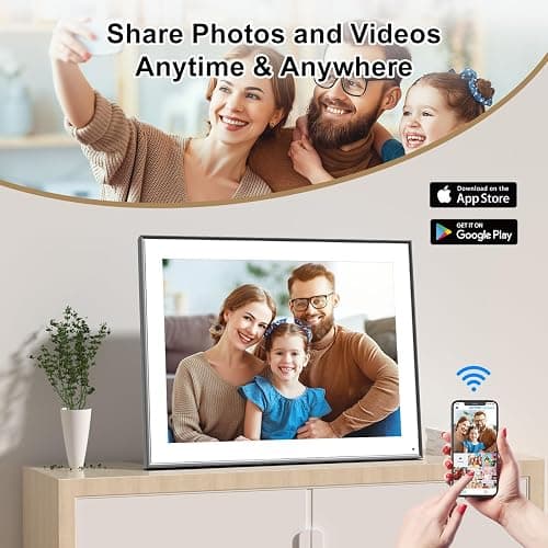 Large Digital Picture-Frame 16.2" Digital-Photo-Frame - 32GB Wireless Digital Frame, Touchscreen, Auto Rotate, Wall Mountable, Send Photo Video via App Email, Free Cloud, for Her Him thumbnail 2