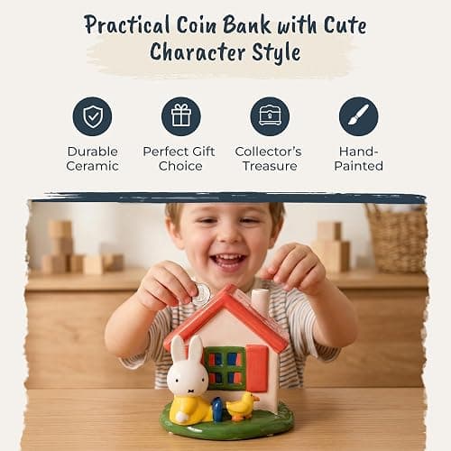 Blue Sky Clayworks Miffy House Coin Bank 6.825" L x 6.5" W x 6.625" H thumbnail 5