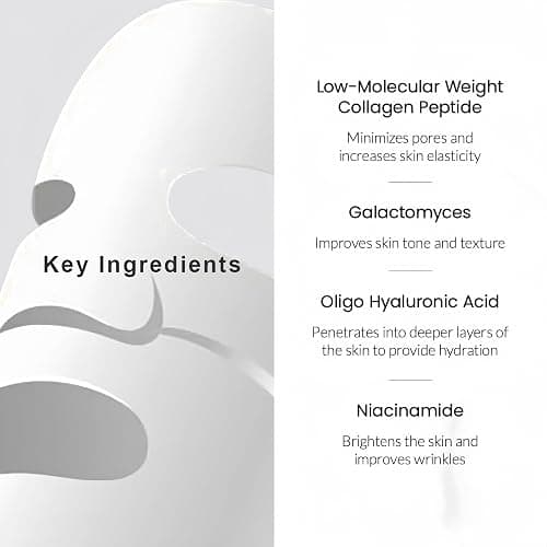 Passion Unique Bio-Collagen Deep Face Mask, Self-Radiant Skin, Hydrating, Pore Minimizing+Balance, Yeast Extract, Young forever Happiness transformation Premium Skincare No more Spa (Pack of 4) thumbnail 2