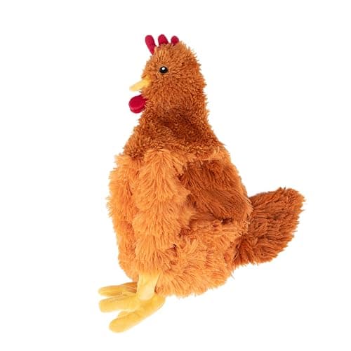 Best Pet Supplies Interactive Squeaky Dog Toy - Crinkle Chicken, Brown | Stuffing Free Body, Soft, Squeaks & Crinkles, No Mess, Perfect for Moderate Chewers, Toss and Fetch Play thumbnail 4
