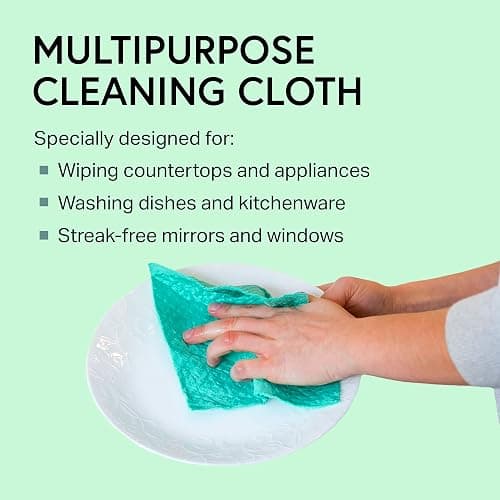 Swedish Wholesale Dishcloths, Cellulose Sponge Cloths – Bulk 10 Pack of Eco-Friendly, No Odor, Reusable Cleaning Cloths for Kitchen – Absorbent Dish Cloth Hand Towel – Assorted thumbnail 3