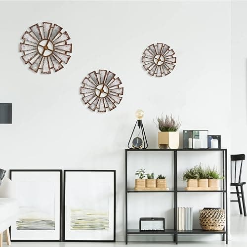 Yookeer 3 Pcs Wood Windmill Wall Decor Farmhouse Hanging Decoration Wooden Windmill Kitchen Decor Rustic Decor Living Room Sculpture Art for Bedroom Nursery Home Decor(Farmhouse) thumbnail 6