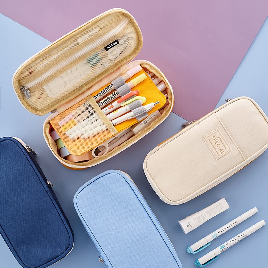 Big Capacity Pencil Pen Case Office thumbnail 7