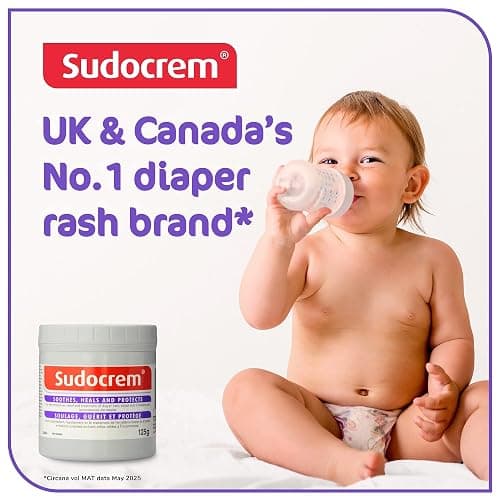 Sudocrem - Diaper Rash Cream for Baby, Soothes, Heals, and Protects, Relief and Treatment of Diaper Rash, Zinc Oxide Cream - 125g thumbnail 2