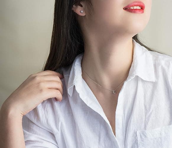 CISHOP Crescent Moon Necklace High Polished Sterling Silver Pendant Necklace for Women Jewelry…, Metal, No Gemstone thumbnail 6