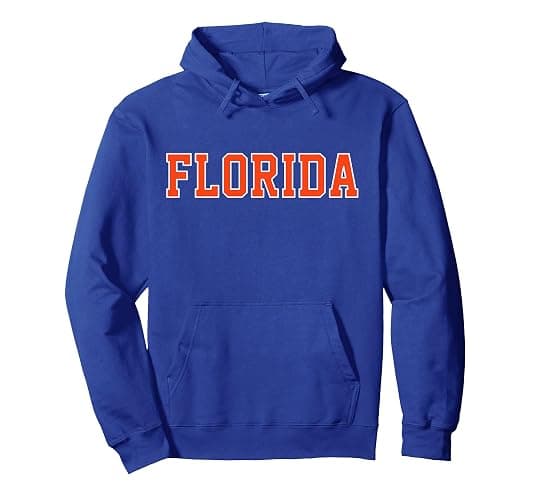 Vintage Florida Men Florida Women Retro Orange Blue FL Tee Pullover Hoodie - Image 1