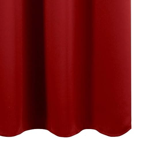 LEMOMO Red Curtains 52 x 84 Inch Long/Blackout Curtains Set of 2 Panels/Room Darkening Thermal Insulated Bedroom Curtains Drape thumbnail 10